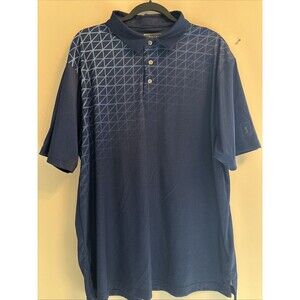 PGA Tour Men’s XL Polo Shirt Blue Graphic Beach Golf Wear Dri Fit